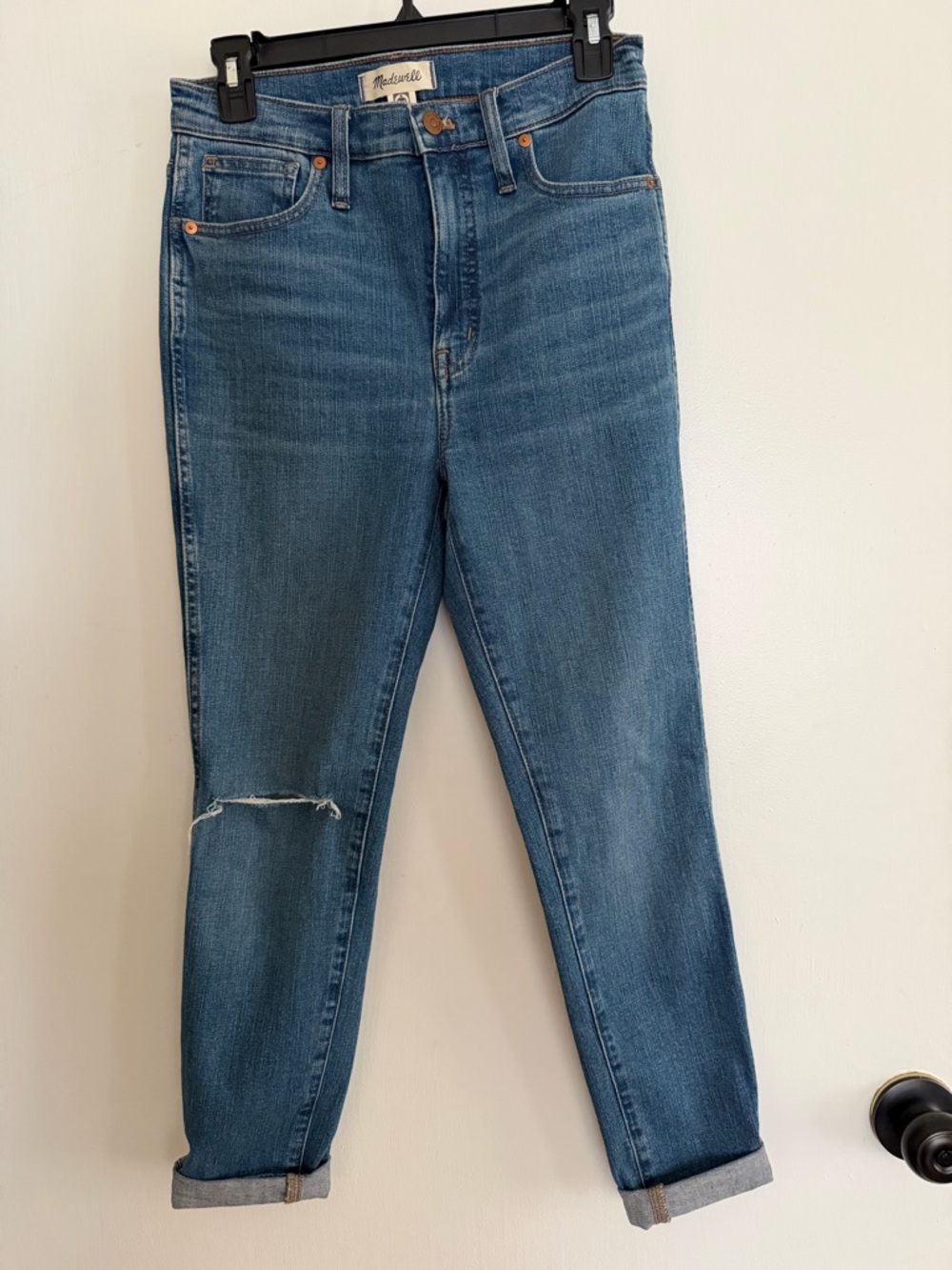Madewell high rise skinny Jeans in Medium Blue Denim